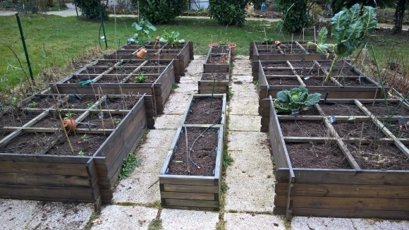 Potager après ajout de terre