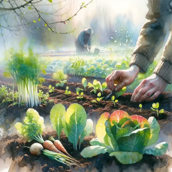 Le potager en mars