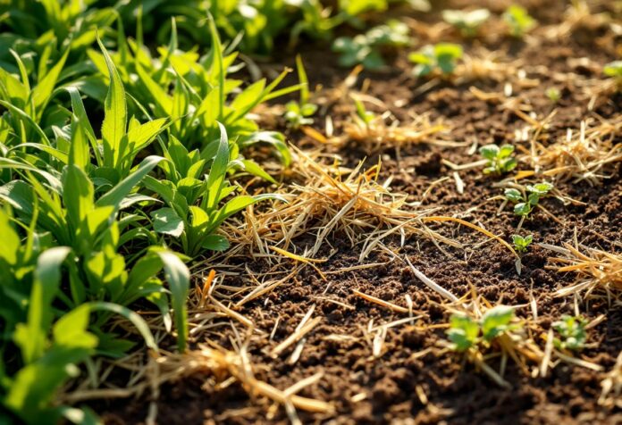 Utilisation des tontes de gazon comme paillage au potager