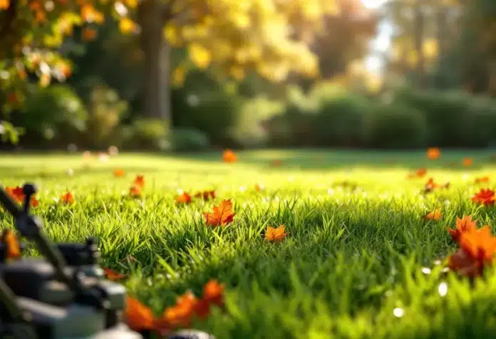 Tonte pelouse automne