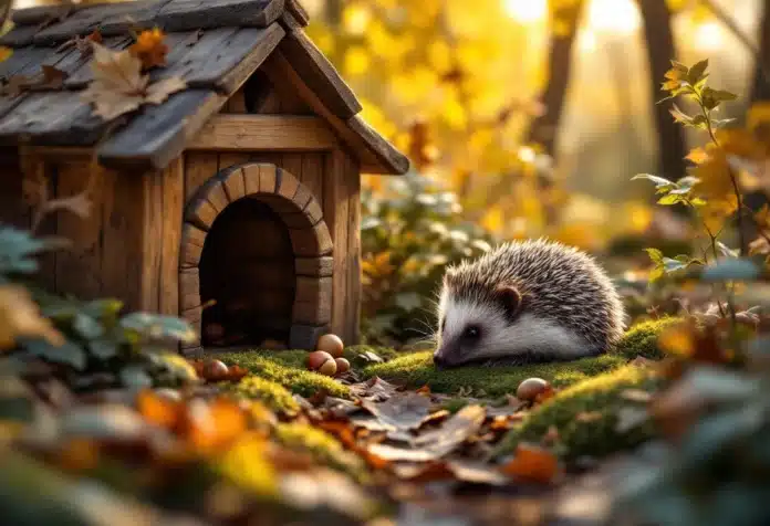 hérisson jardin automne