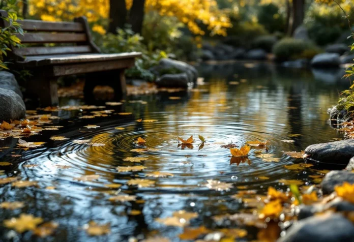 eau trouble bassin automne