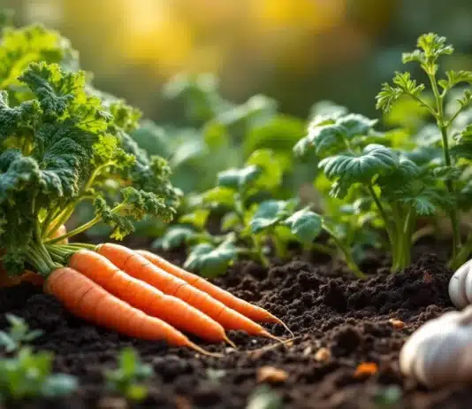 Que semer et planter au potager en automne pour un potager productif ? planter Que semer et planter au potager en automne pour un potager productif ? L’automne marque une étape essentielle dans la vie du potager. Contrairement à ce que l’on pourrait croire, cette saison n’est pas uniquement consacrée à la récolte des derniers légumes d’été ou à l’entretien du sol. Elle offre également de belles opportunités pour semer, planter et préparer le potager aux cultures d’hiver ainsi qu’au printemps suivant. Avec quelques gestes adaptés, il devient possible de faire durer le plaisir du jardinage tout en assurant la biodiversité et la fertilité du sol. Quels légumes-racines choisir pour l’automne ? La période automnale reste très propice aux semis et plantations de nombreux légumes-racines. Ceux-ci apprécient souvent la fraîcheur et supportent facilement les petits coups de froid. Planter ces cultures en fin de saison permet de profiter de récoltes précoces dès la sortie de l’hiver. Parmi les incontournables, on retrouve les carottes qui gagnent en douceur après quelques nuits fraîches. Les navets, radis, betteraves et panais montrent aussi une belle capacité d’adaptation à cette période de l’année. Installer ces variétés garantit au potager une belle diversité nutritive au retour du printemps. Oignons, échalotes et ail : comment réussir leur culture en automne ? Planter les oignons, échalotes et ail durant l’automne assure une croissance plus précoce et vigoureuse. En racinant lentement pendant l’hiver, les bulbes résistent mieux aux aléas climatiques. Choisir un emplacement bien drainé réduit le risque de maladies liées à l’humidité. Pour optimiser la réussite de ces plantations, prévoir une terre légère enrichie en compost ou fumier bien décomposé favorise une production généreuse. Un paillage léger protège efficacement contre les premières gelées tout en limitant la pousse des mauvaises herbes. Céleri rave : quand et comment le semer ? Le céleri rave fait partie des légumes-racines à ne pas négliger en automne. Cette plante robuste tolère bien la baisse des températures et se développe durant toute la saison froide. Un semis en godet sous abri, suivi d’une mise en pleine terre avant les grands froids, permet d’assurer un bon enracinement. Maintenir une bonne humidité sans excès encourage sa croissance. La patience est de mise, car il se récolte généralement plusieurs mois après. Les choux et verdures robustes : alliés du potager automnal Choux pommés et choux-fleurs, avec leur résistance aux basses températures, trouvent parfaitement leur place au potager en automne. Leurs feuilles épaisses offrent une protection naturelle face aux premiers frimas. Installer ces légumes avant les grandes pluies limite aussi les attaques parasitaires. Planter ces verdures robustes apporte volume et structure à la parcelle, tout en diversifiant l’alimentation, notamment lorsque les cultures estivales se raréfient. Des soins réguliers, comme une surveillance des limaces et des apports d’engrais naturels, garantissent des têtes bien formées. Laitues d’hiver et mâche : quelles salades privilégier ? Même en plein automne, il reste possible de prolonger la récolte des feuilles tendres grâce aux laitues d’hiver et à la mâche. Ces deux salades sont réputées pour leur résistance au froid et s’épanouissent là où d’autres variétés dépériraient rapidement. Un semis échelonné chaque quinzaine multiplie les chances de récoltes abondantes même quand la lumière diminue. Prévoir un voile de protection en cas de températures extrêmes permet de préserver la fraîcheur et la saveur des jeunes pousses. Épinards : un incontournable pour le potager d’automne Peu exigeant, l’épinard occupe avantageusement les espaces laissés vides après la récolte des légumes d’été. Sa croissance rapide lui donne un attrait unique pour garnir rapidement les planches du potager. Un semis direct en ligne, dans une terre enrichie d’amendements organiques, produit de larges feuilles prêtes à être cuisinées dès les premières semaines. Laisser pousser quelques plants jusqu’à maturité assure également une belle montaison lors du redémarrage printanier. Faut-il privilégier les légumineuses et engrais verts en automne ? Installer des fèves, pois et vesce en automne présente de multiples avantages. Leur croissance débute doucement avant l’hiver puis s’accélère dès le rallongement des jours. Riches en azote, ces cultures améliorent naturellement la fertilité du sol. Les engrais verts, tels que la moutarde, le trèfle, la phacélie ou la luzerne, agissent comme de véritables soins pour la terre. Ils évitent l’érosion due aux intempéries et augmentent la matière organique disponible pour les cultures suivantes. Pourquoi alterner légumineuses et engrais verts ? Alterner les familles de plantes au potager, avec un cycle entre légumineuses et engrais verts, contribue à limiter l’appauvrissement du sol. Chaque espèce possède ses propres besoins et offre différents bénéfices au terrain, permettant ainsi une rotation harmonieuse des cultures. Durant l’automne, cette stratégie optimise la répartition des nutriments et réduit les risques de maladies persistantes sur le long terme. Après incorporation au sol, les engrais verts libèrent des éléments essentiels pour nourrir les futures plantations. Techniques de semis et entretien Préparer le lit de semence avec soin améliore la levée des graines, surtout lorsque les conditions d’humidité fluctuent. Utiliser un râteau pour affiner la terre, puis semer en surface et recouvrir légèrement permet de limiter la fonte des semis ou la prédation par les oiseaux. Arroser régulièrement jusqu’à la levée maintient l’humidité nécessaire à la germination. Pour les engrais verts haute croissance, couper avant la montée en graines facilite ensuite leur intégration dans le sol par simple bêchage superficiel. Quelles autres plantations envisager en automne ? L’arrière-saison représente un moment favorable pour installer ou renouveler certains arbres fruitiers et petits fruits, comme les framboisiers, cassissiers ou fraisier. Planter à cette époque permet d’ancrer solidement le système racinaire tout en profitant d’une reprise rapide au printemps prochain. Des plantes aromatiques telles que le thym, la ciboulette ou la menthe peuvent aussi effectuer leur transition vers la pleine terre. À condition de protéger les jeunes plants du gel, ces espèces continuent de parfumer la cuisine durant l’hiver. Semez les épinards, la mâche et les laitues d’hiver dans les espaces vacants. Plantez oignons, échalotes, ail et céleri rave pour anticiper les récoltes précoces. Diversifiez vos cultures avec des choux pommés et les choux-fleurs. Introduisez pois, fèves et vesce pour enrichir le sol en azote. Adoptez des engrais verts comme la moutarde ou le trèfle pour régénérer la terre. Pensez à installer ou diviser les petits fruits et certaines aromatiques résistantes. Comment optimiser son potager en carré ou sur terrasse en automne ? Adapter les cultures d’automne aux petits espaces, comme les potagers en carré ou sur terrasse, nécessite de privilégier les espèces compactes ou à croissance rapide. Les radis, navets ou certains épinards conviennent parfaitement à une culture en bac ou jardinière. Une gestion minutieuse de l’arrosage et du paillage protège les jeunes racines et prolonge la fertilité du substrat. Intégrer des aromatiques rustiques attire aussi les auxiliaires indispensables pour un équilibre sanitaire durable parmi les plantes.potager automne