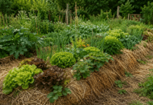 La culture sur butte : avantages et inconvénients de cette technique de permaculture Butte de potager en permaculture plantee de legumes varies
