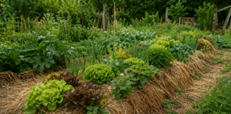 La culture sur butte : avantages et inconvénients de cette technique de permaculture Butte de potager en permaculture plantee de legumes varies
